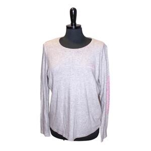 Vineyard Vines Long Sleeve T Shirt Gray Pink Whale 100% Cotton Size M